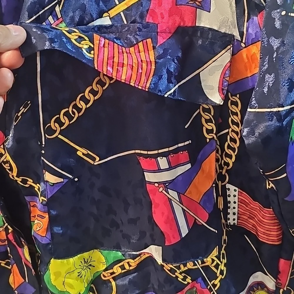Vintage G. Oberti Silky Bomber Jacket, Size XL - Picture 3 of 11